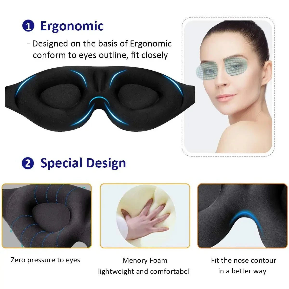 Masque de sommeil 3D